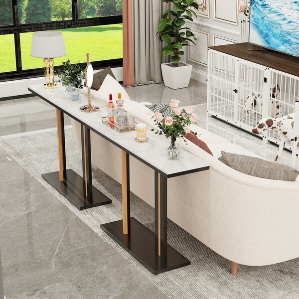 Modern Narrow Luxury Sintered Stone Console Table