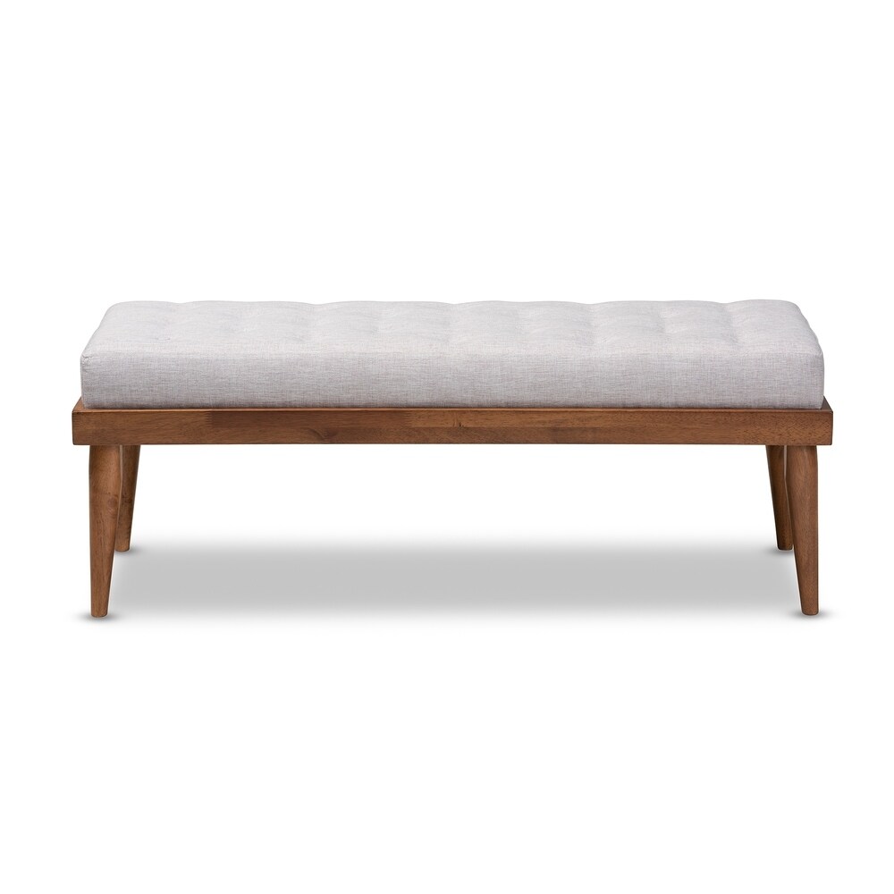 Carson Carrington Hjeltevad Mid century Fabric Bench