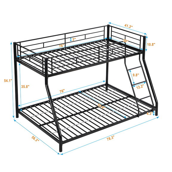 Metal Bunk Bed Tf Black W311110790