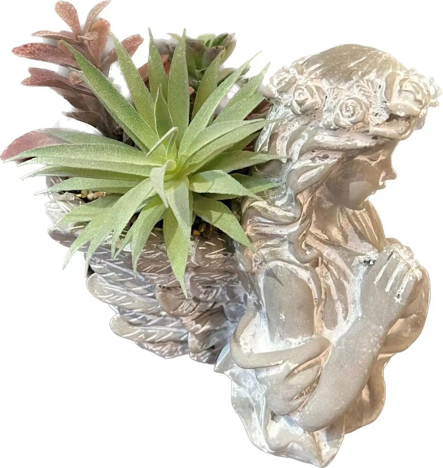 manufacturers supply Sculpture Artificial succulent with pots planters bonsai greenery for Home decor