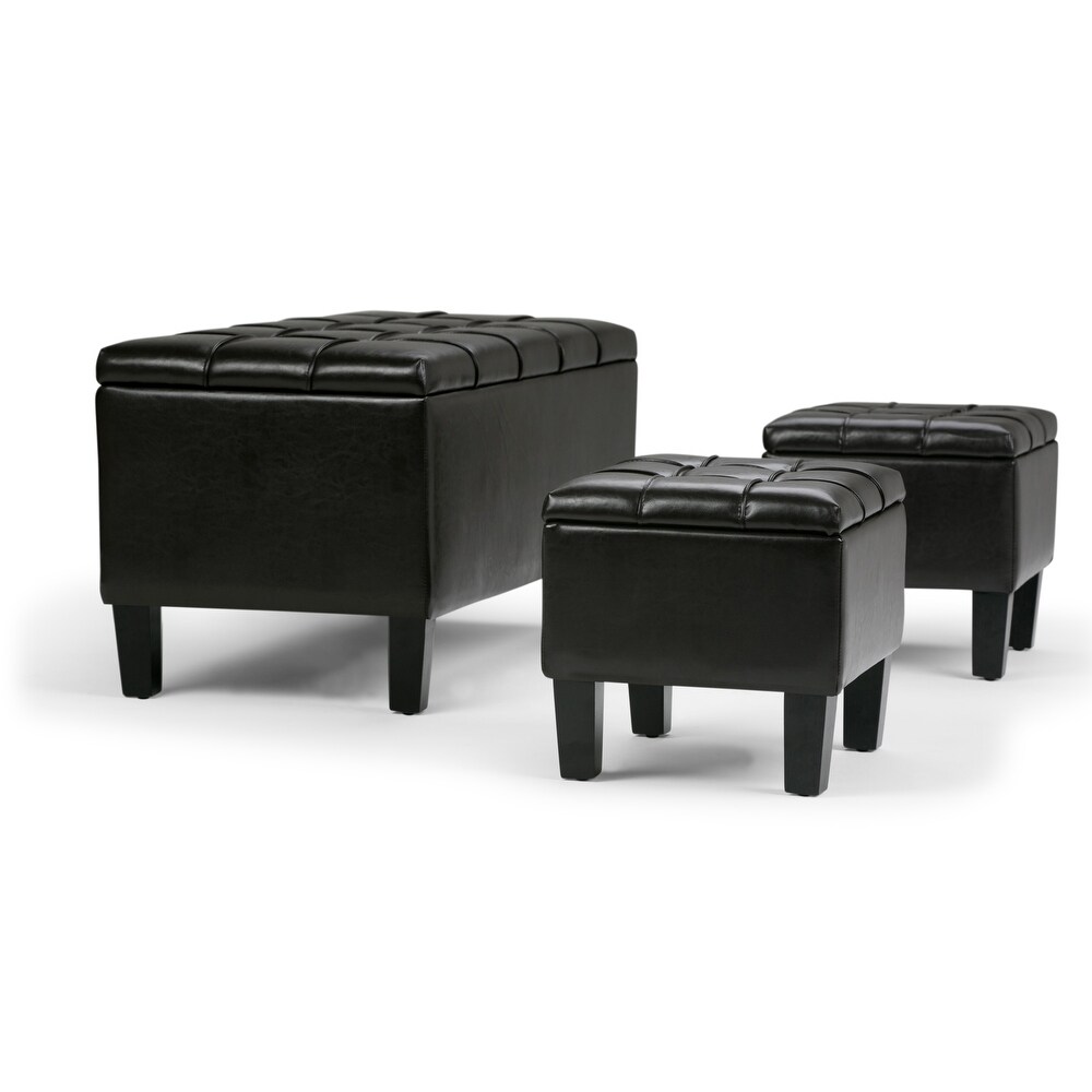 WYNDENHALL Lancaster 44 inch Wide Contemporary Rectangle Storage Ottoman