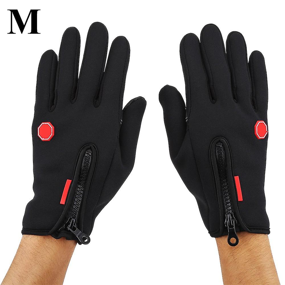 1pair/set Winter Cycling Bicycle Mountain Bike Touch Screen Sport Hiking Full Finger Gloves M