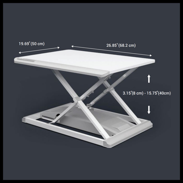 Star Ergonomics Portable Electric Standing Desk Converter White – SE9