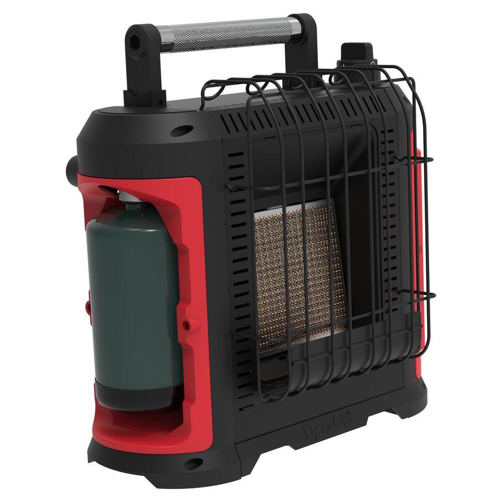 Dyna-Glo Grab N Go 10000 BTU Portable Radiant Propane Gas Recreational Heater in Red HA10R