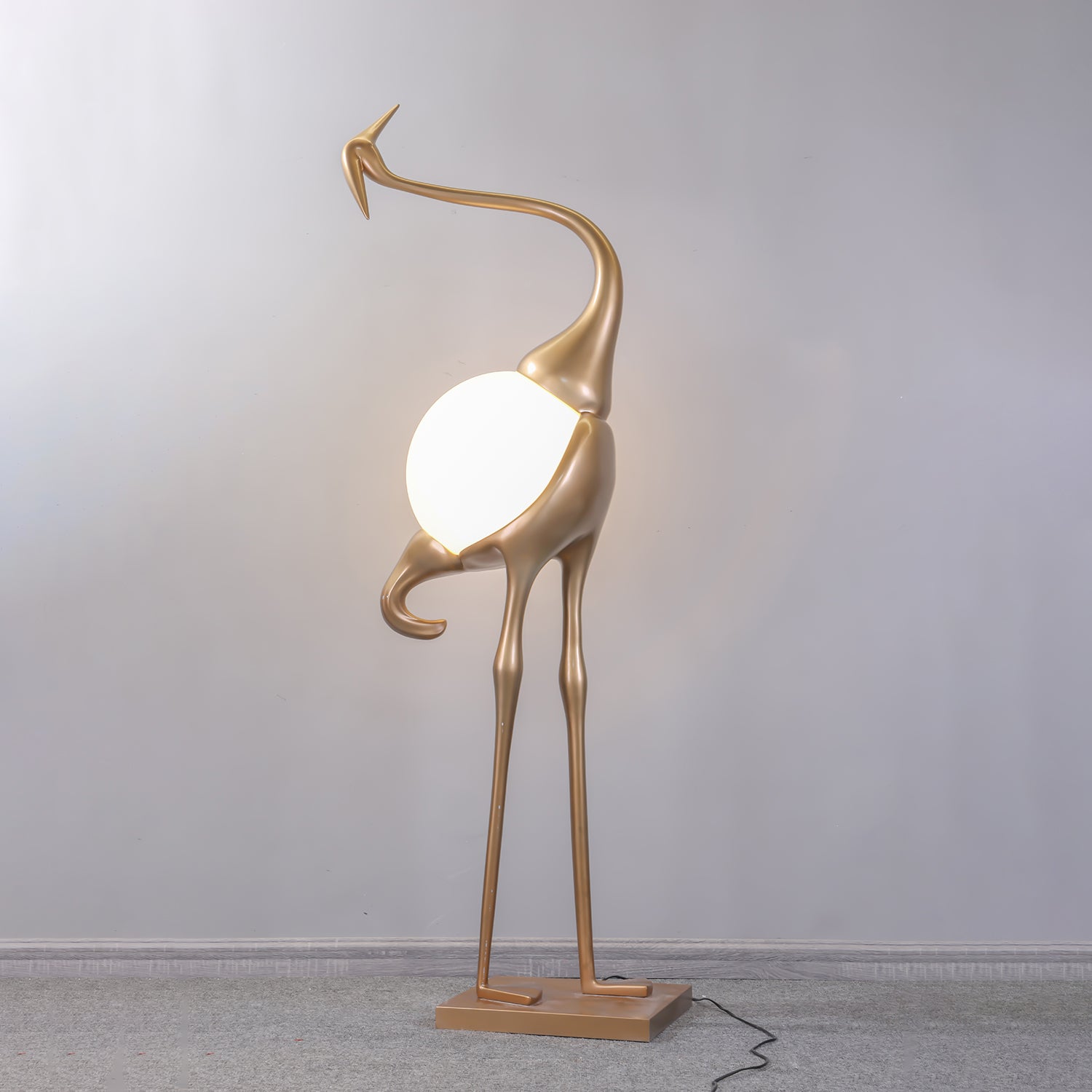 Heron Sculpture Floor Lamp