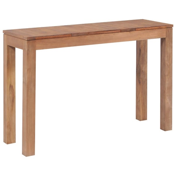 Console Table Solid Teak Wood with Natural Finish 43.3