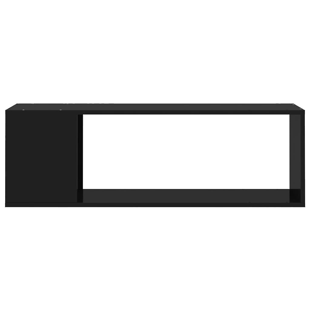 Tv Cabinet High Gloss Black 100x24x32 Cm Engineered Wood