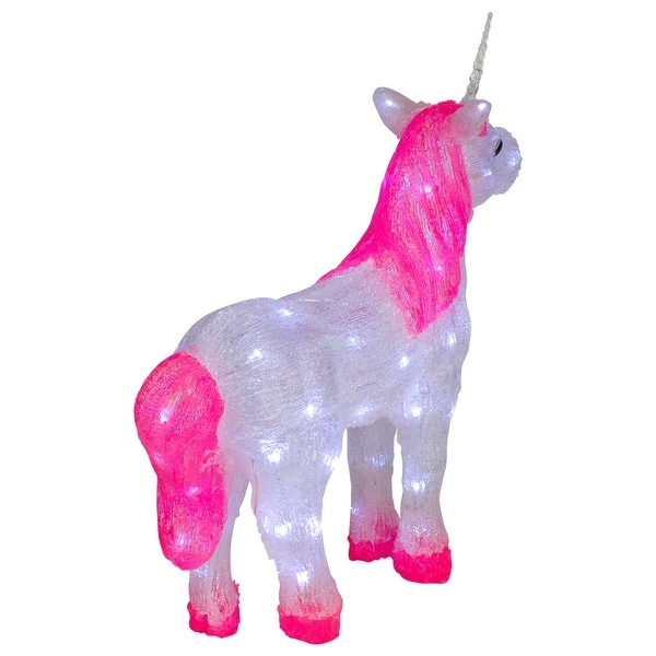 23 Lighted Acrylic Unicorn Christmas Display Decoration