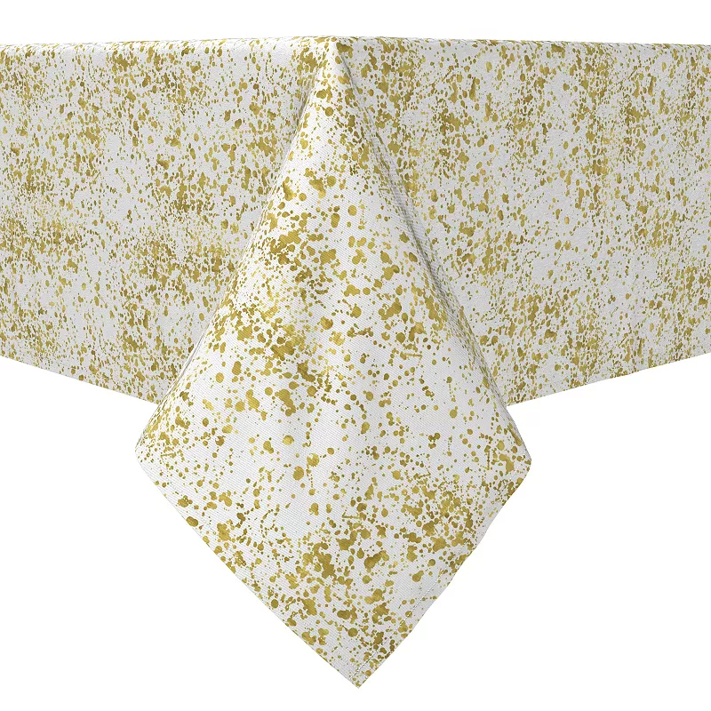 Rectangular Tablecloth， 100% Cotton， Golden Specks