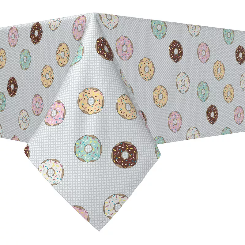 Square Tablecloth， 100% Polyester， 70x70， Sprinkle Donuts