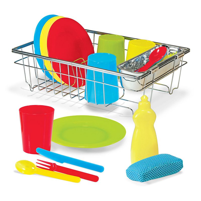 Melissa and Doug Let's Play House! Wash and Dry Dish Set