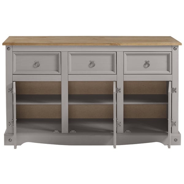 Wood Buffet Sideboard Corona Gray | Furniture Dash