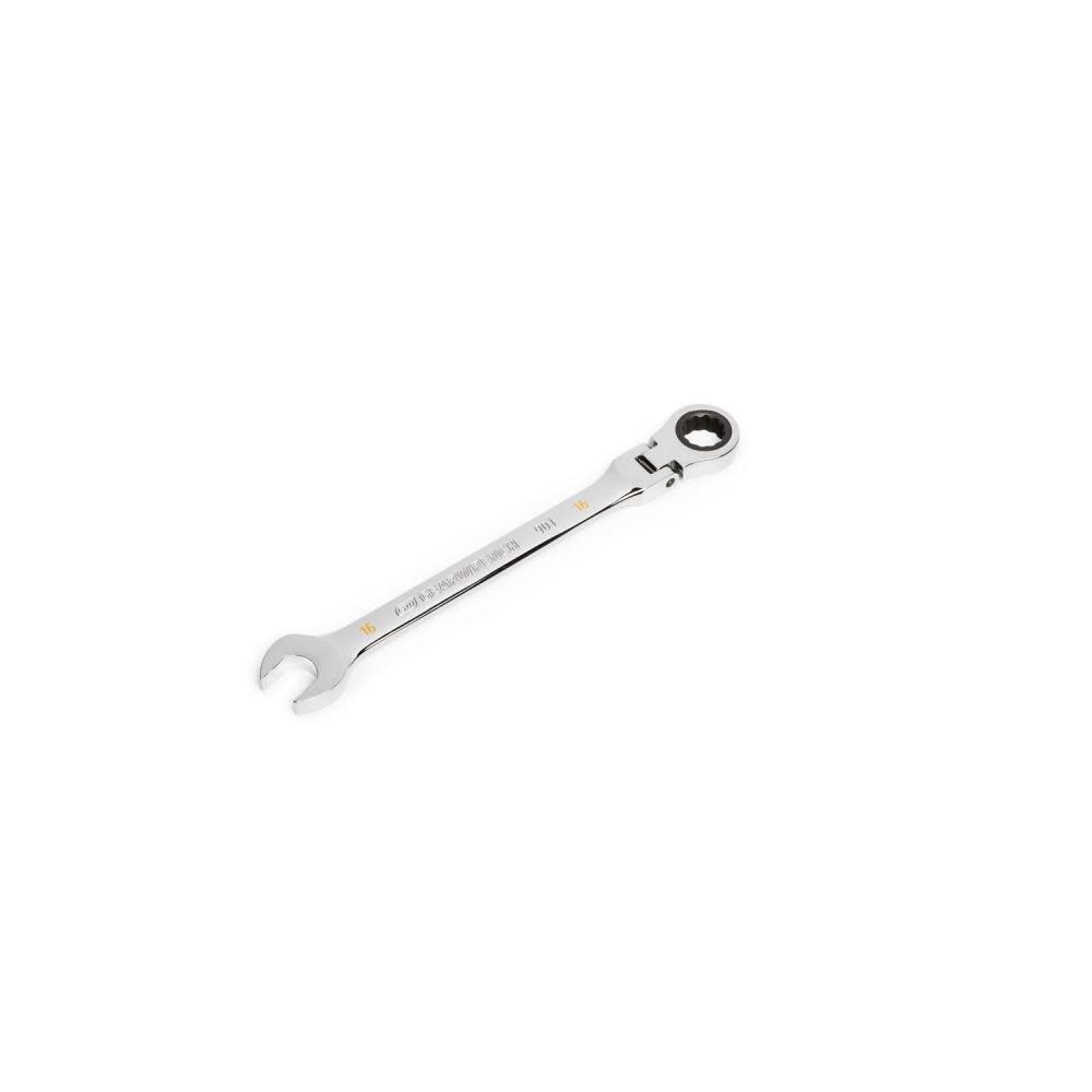 16mm 90T 12 Point Flex Head Ratcheting Combination Wrench