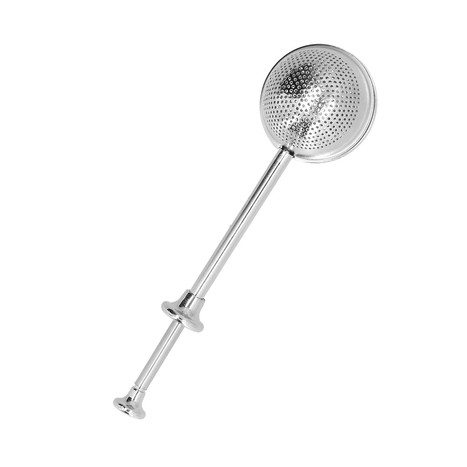 Stainless Steel Telescopic Tea Infuser Portable Push Type Loose Leaf Tea Strainer For Home Office