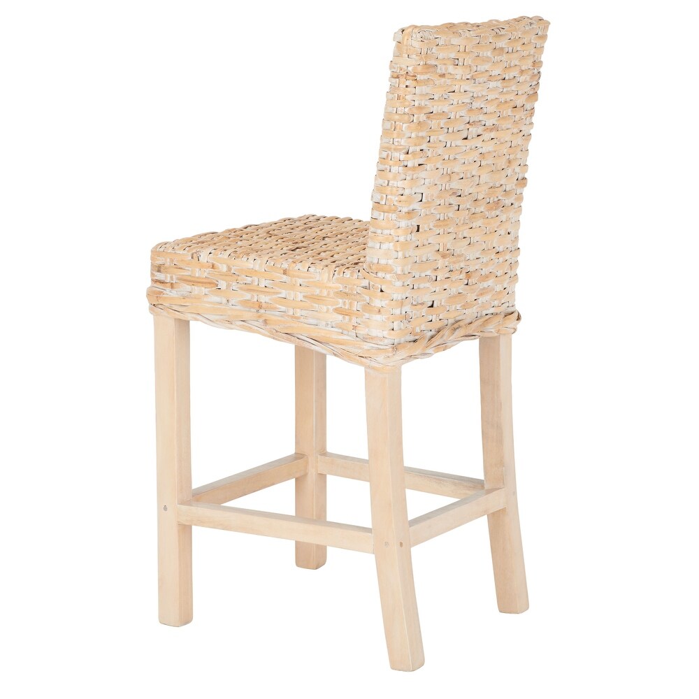 SAFAVIEH Tobie Rattan 23.6 inch Counter Stool