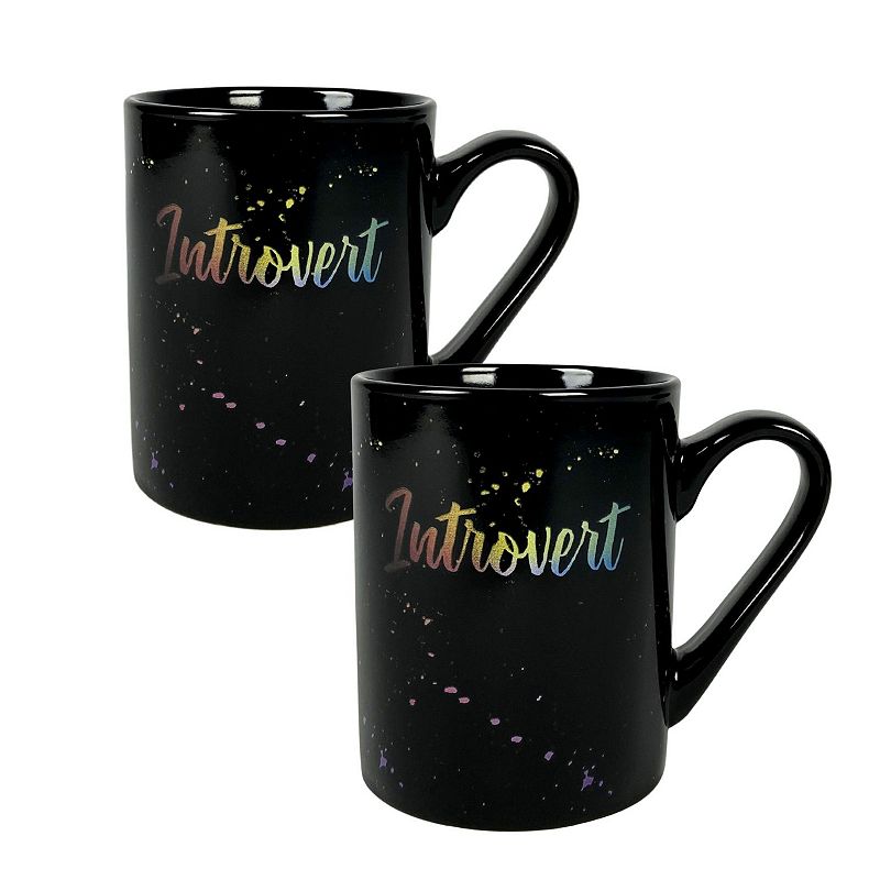 10 Strawberry Street 2-pc. Introvert Tie-Dye Splatter Mug Set