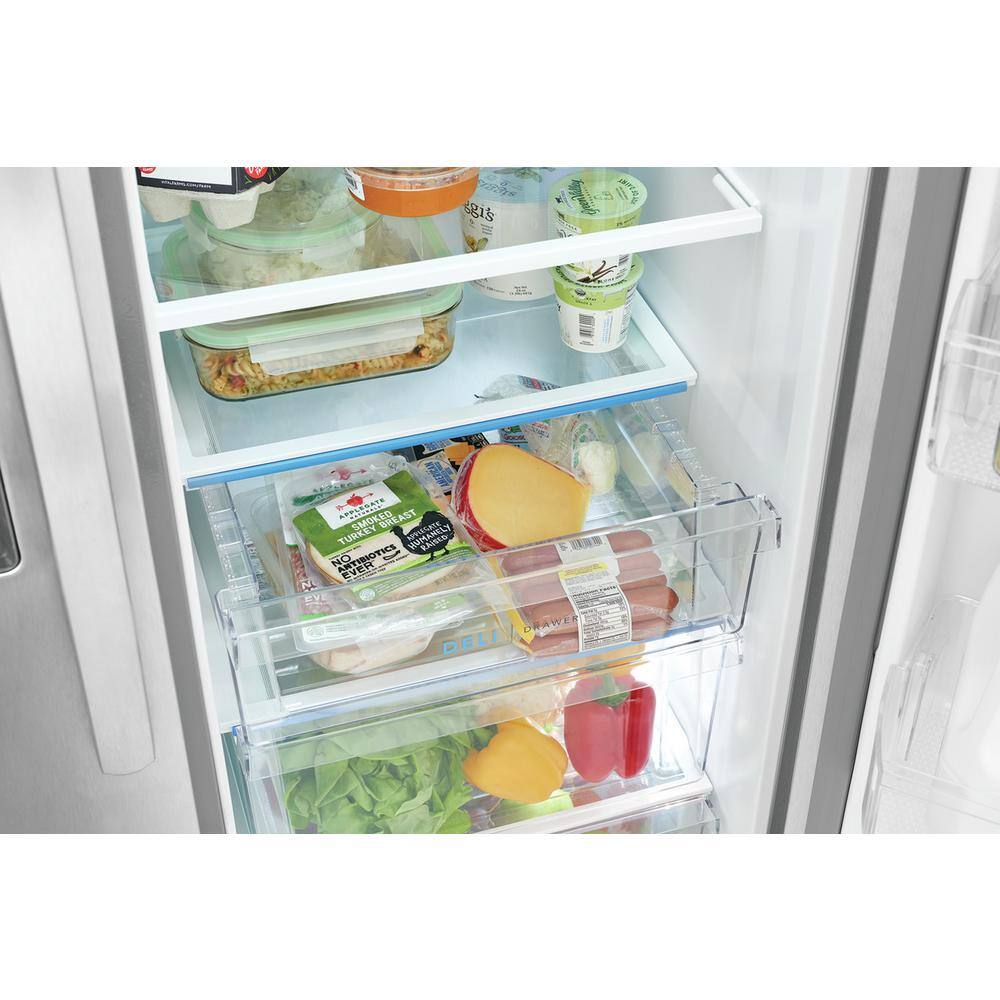 Frigidaire 36.1 in. 22.3 cu. ft. Counter Depth Side-by-Side Refrigerator in Stainless Steel FRSC2333AS