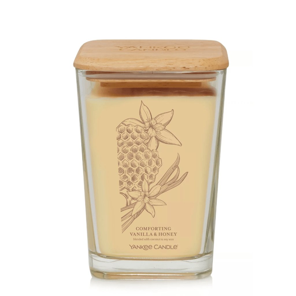 Yankee Candle  Well Living Collection - Large Square Candle in Comforting Vanilla & Honey