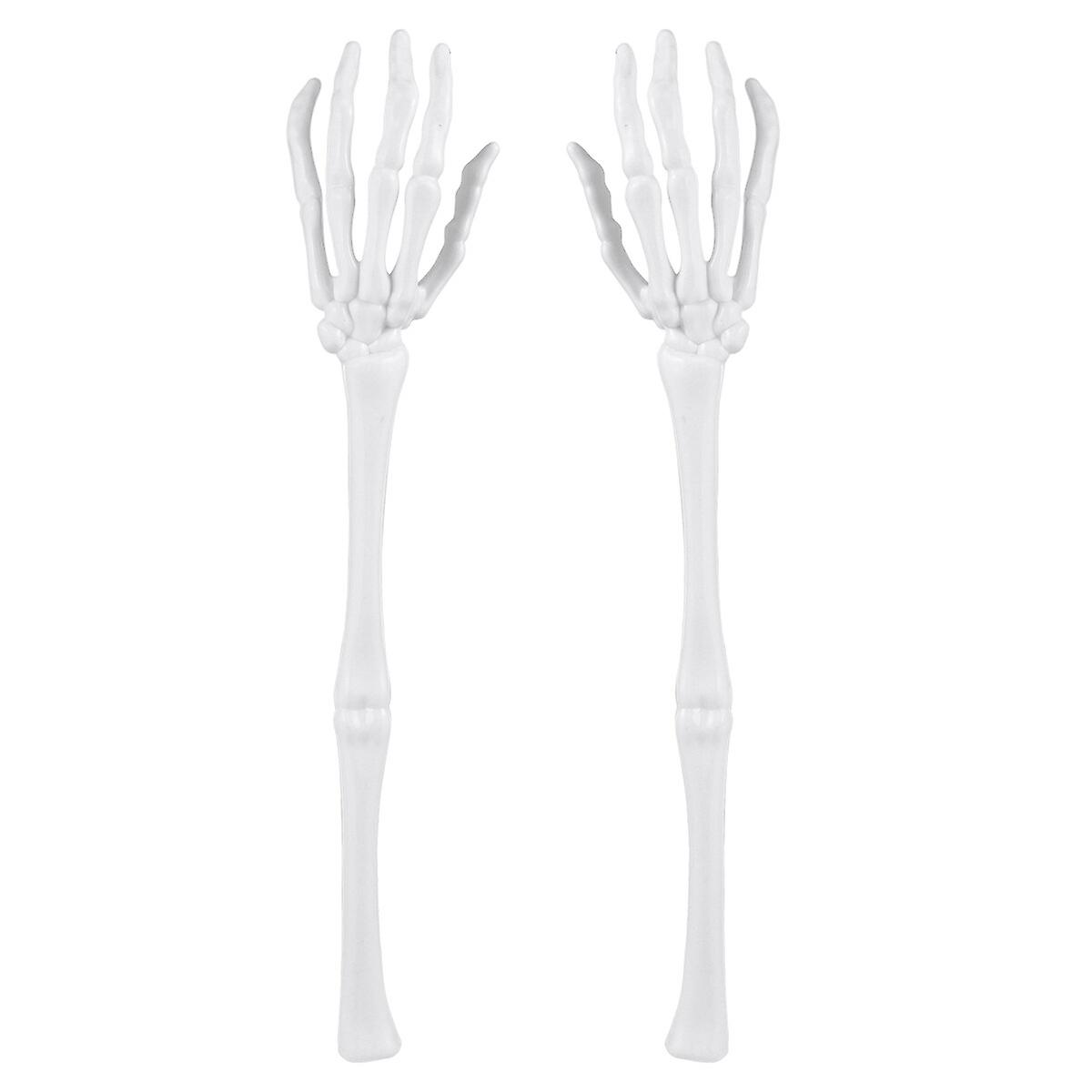 2 Pcs Creative Hallowen Salad Spoon White Skull Claw Shape Spoon