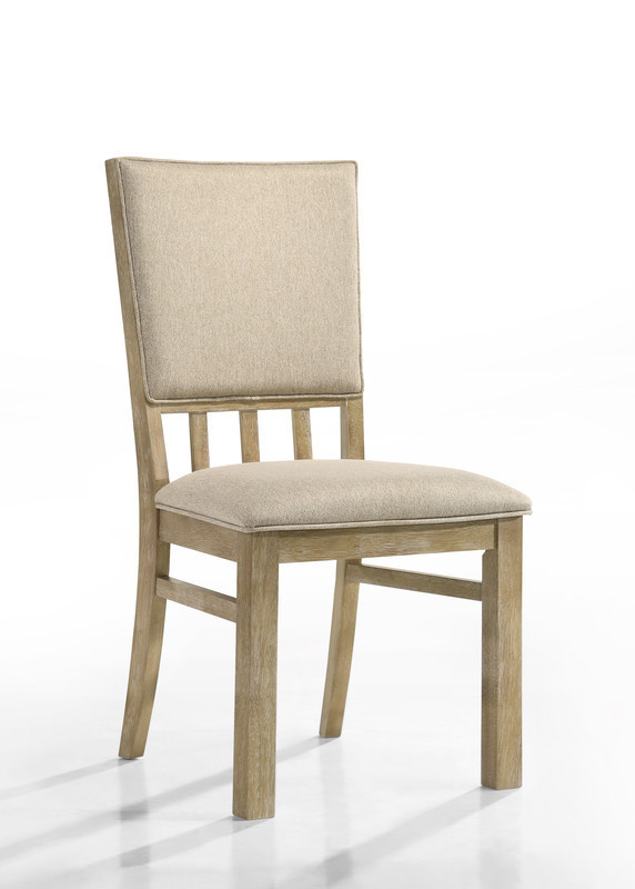 Brutus Reclaimed Wheat 19 quotW Contemporary Fabric Dining Chair  Set of 2   Farmhouse   Dining Chairs   by Lilola Home  Houzz