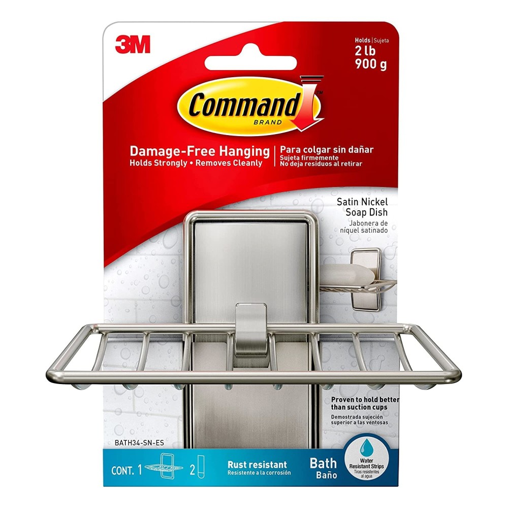 3M Command Bath Satin Nickel Soap Dish ;