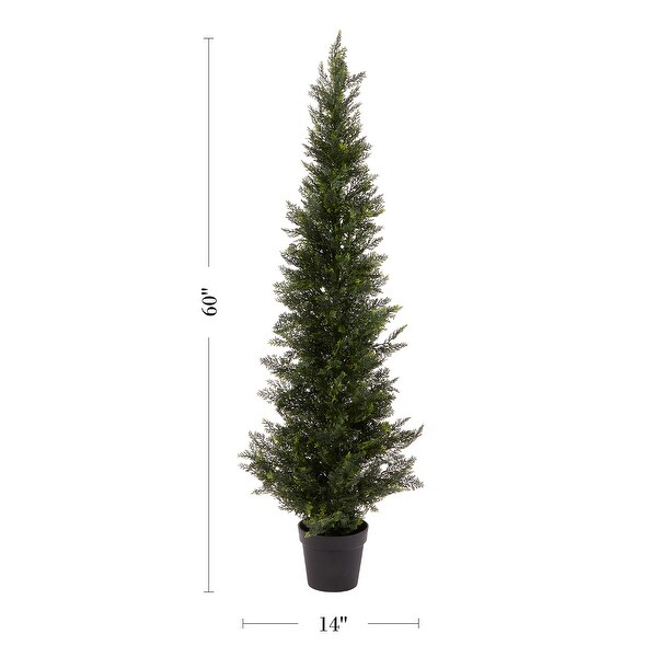 5Foot Potted Artificial Cedar Topiary Trees