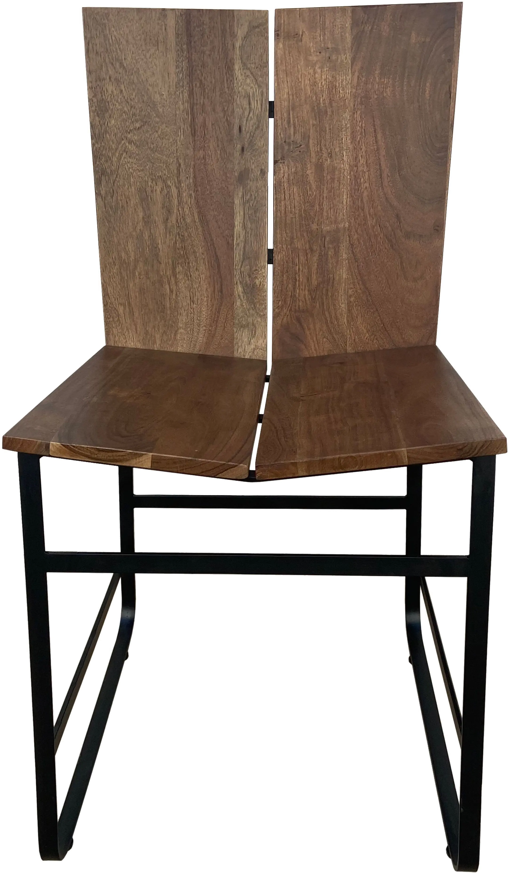 Frisco Industrial Dark Brown Dining Chairs， Set of 2