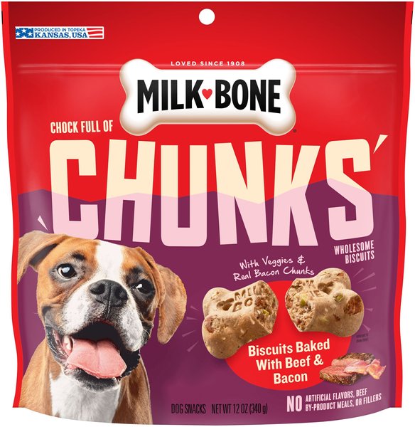 Milk-Bone Chock Full Of Chunks Beef and Bacon Crunchy Dog Treats