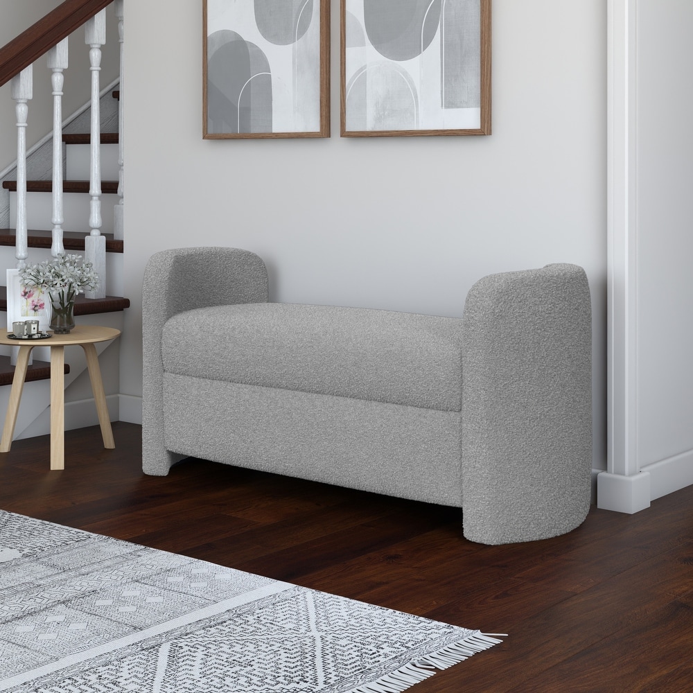 Leven Upholstered Bench with Arms