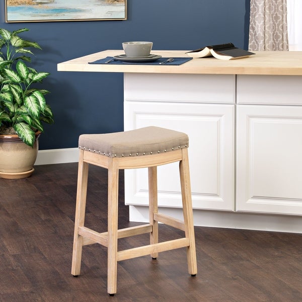 HomePop Blake Nailhead Counter Stool - 24 inches