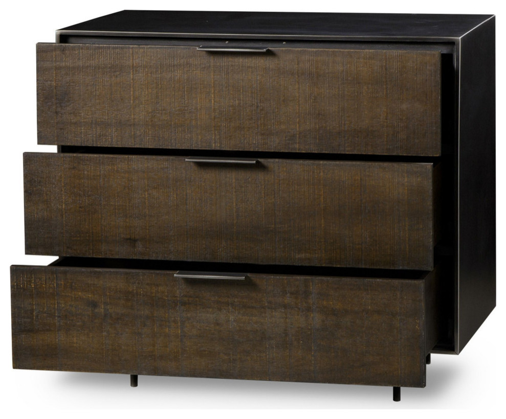 Rebecca Chest 3 Drawer   Industrial   Accent Chests And Cabinets   by Virgil Stanis Design  Houzz