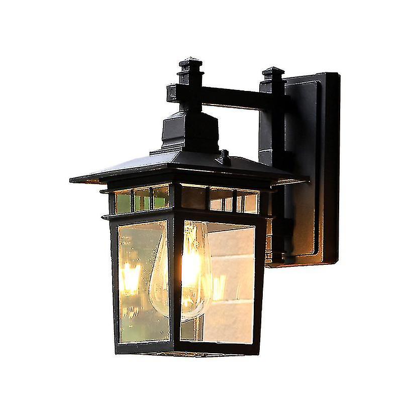 Outdoor Wall Mount Lights | Exterior Porch Light Fixture， Sanded Black Cast-aluminum With Bubble Glass Panel