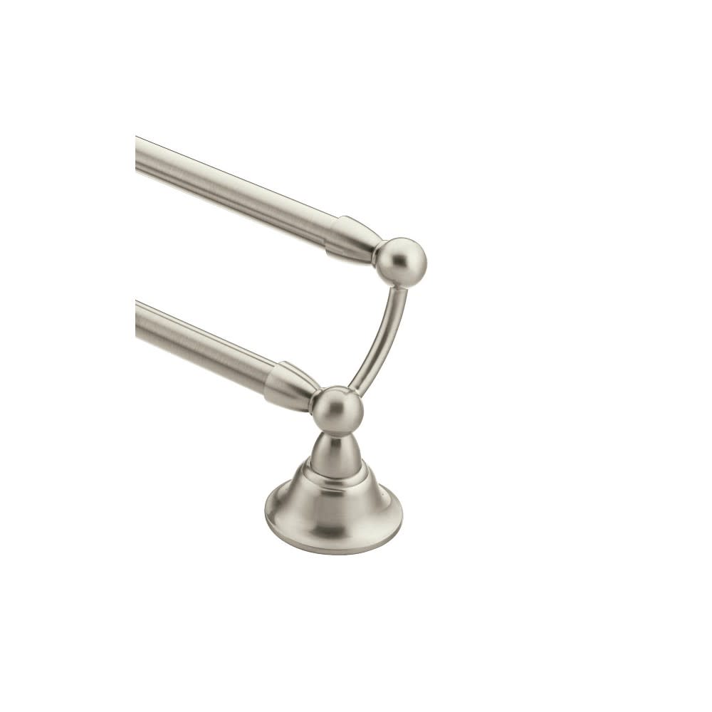 Moen Sage Double Towel Bar Brushed Nickel Brass 24