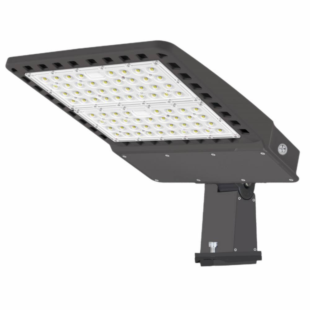 WYZM Outdoor 1500- Watt Equivalent Integrated LED Bronze Parking Lot Lighting Features Area Light 5500K ARM300C