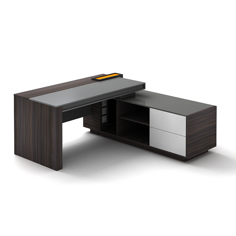 RADDIX Executive Desk with Right Return 1.8M - Brown