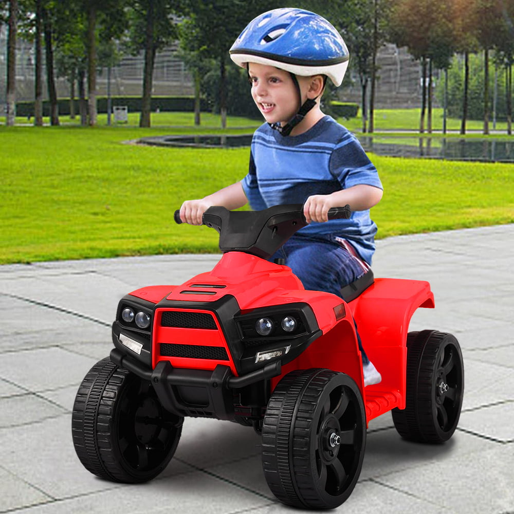 iRerts 6V Kids Ride on Toys, Battery Powered Ride on ATV Cars for Boys Girls Birthday Gifts, Kids Electric Cars for Toddlers, Kids Electric Ride on Vehicles with Headlights, Horn, Red