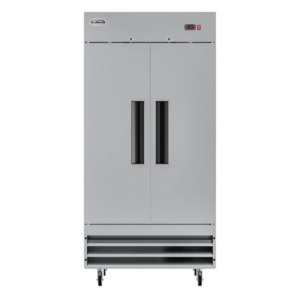 Koolmore 35 cu. ft. 2 Door Commercial Reach-In Refrigerator in Stainless Steel RIR-2D-SS35C