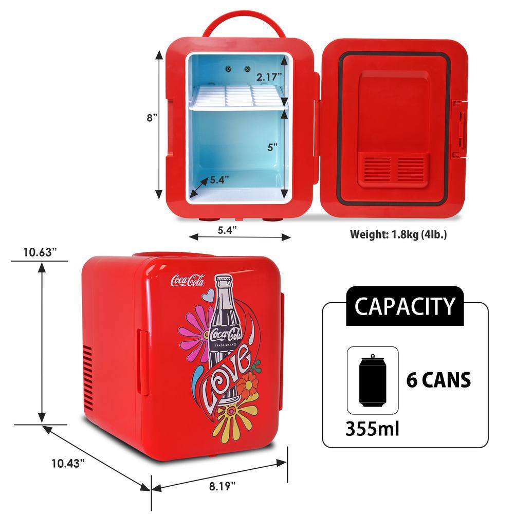 Coca-Cola 4 lit cooler with 1971 LOVE Graphic KDC4-LOVE