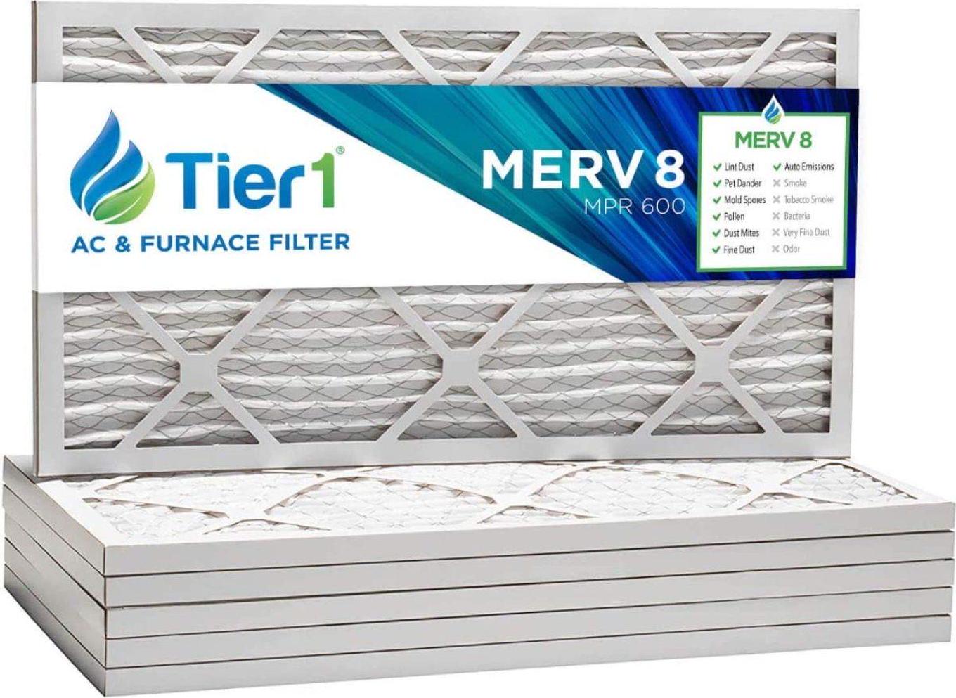 AyPanxi 16x25x1 Merv 8 Pleated Air/Furnace Filter -6 Pack