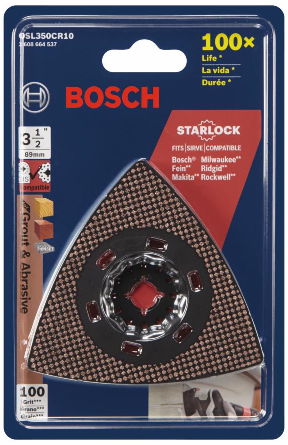 Starlock® Oscillating Multi-Tool Carbide 100 Grit Delta Sanding Pad