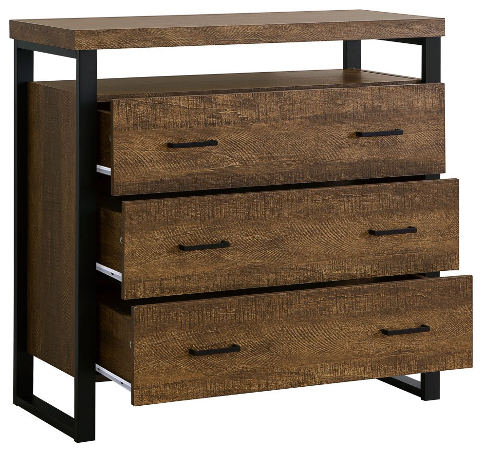 Thompson 3 drawer Accent Cabinet Rustic Amber   Modern   Accent Chests And Cabinets   by Modon  Houzz