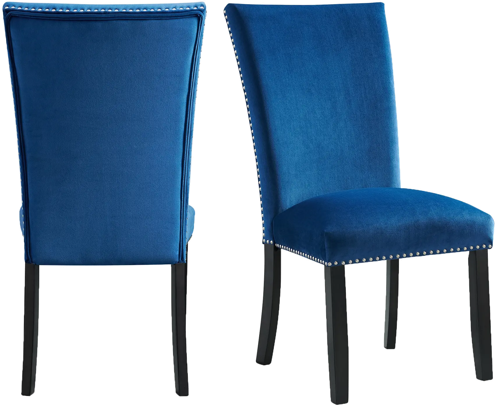 Valentino Blue Velvet Dining Room Chair