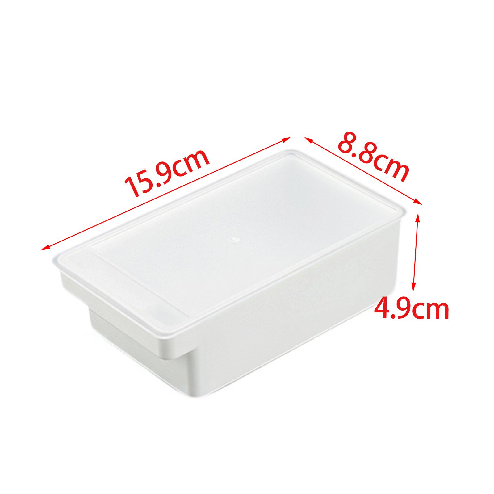 Large Butter Dish Store Butter Keeper Dustproof Case Cheese Serving Tray White