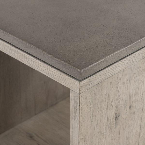 Coralia End Table Dark Grey Concrete   Farmhouse   Side Tables And End Tables   by Rustic Home Furniture Deco  Houzz