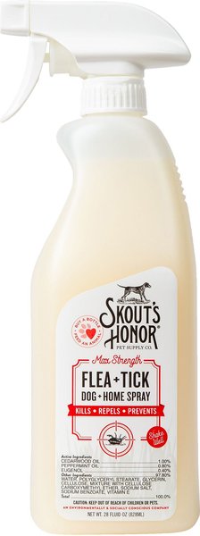 Skout's Honor Flea and Tick Dog and Home Spray， 28-oz bottle