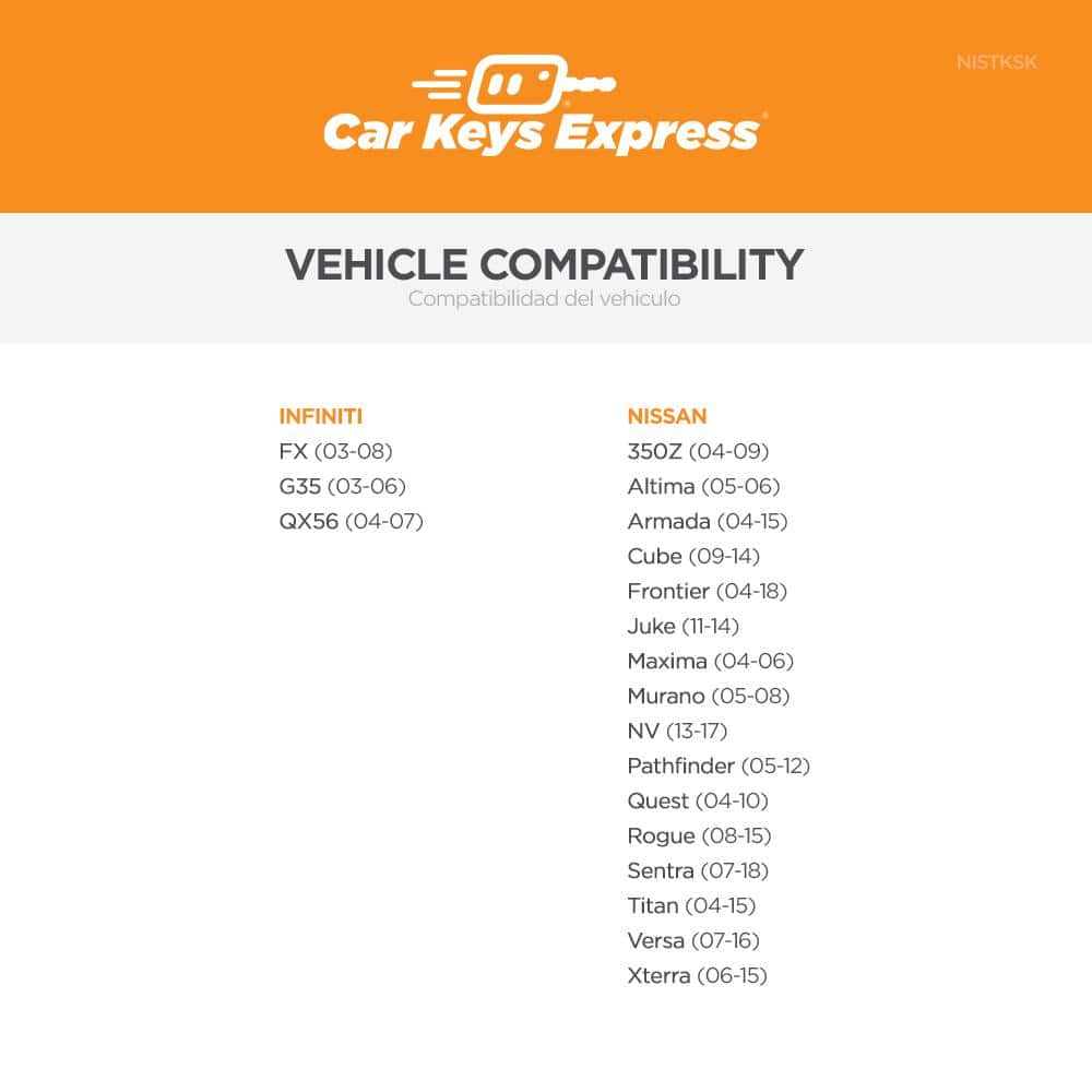 Car Keys Express Nissan Simple Key Classic - Transponder Key NISTKSK