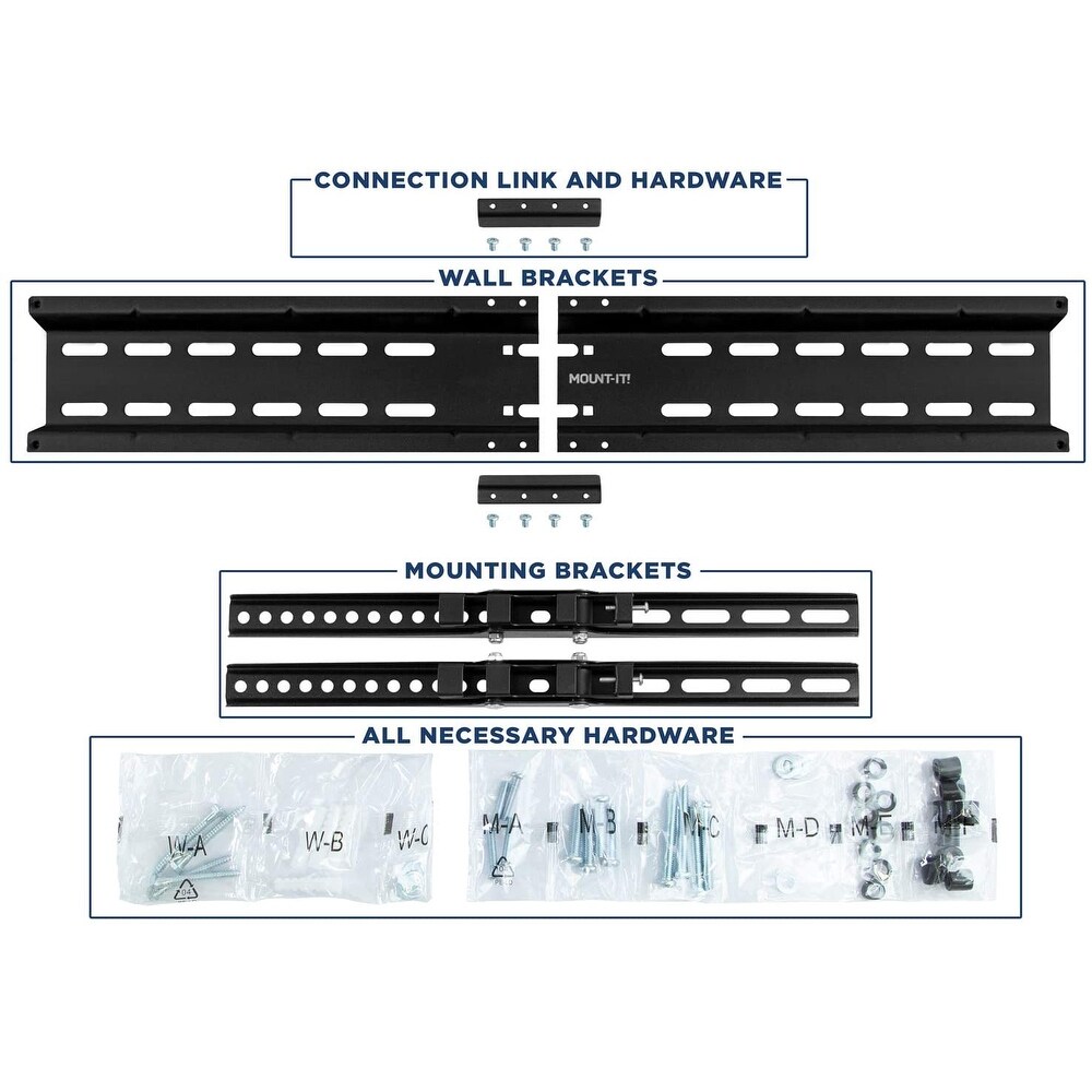 Mount It! Low Profile TV Wall Mount Tilt Bracket for Flat Screens  Fits 32' 80\