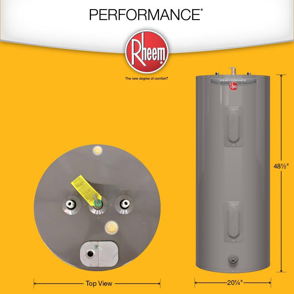 Rheem Performance 40 gal. 4500 -Watt Medium Electric Water Heater with 6 Year Tank Warranty and 240 volt Connection XE40M06ST45U1