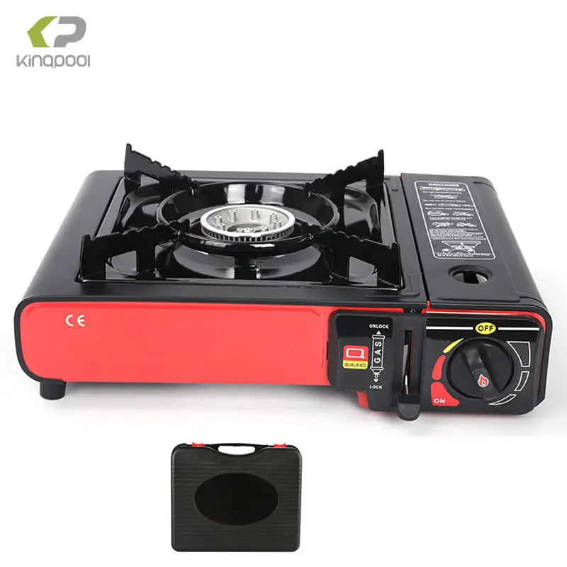 Kingpool Outdoor Suitcase Camping Furnace Cooker Stove Gas Single Burner Propane Portable Picnic Mini Butane Cassette Gas Stove