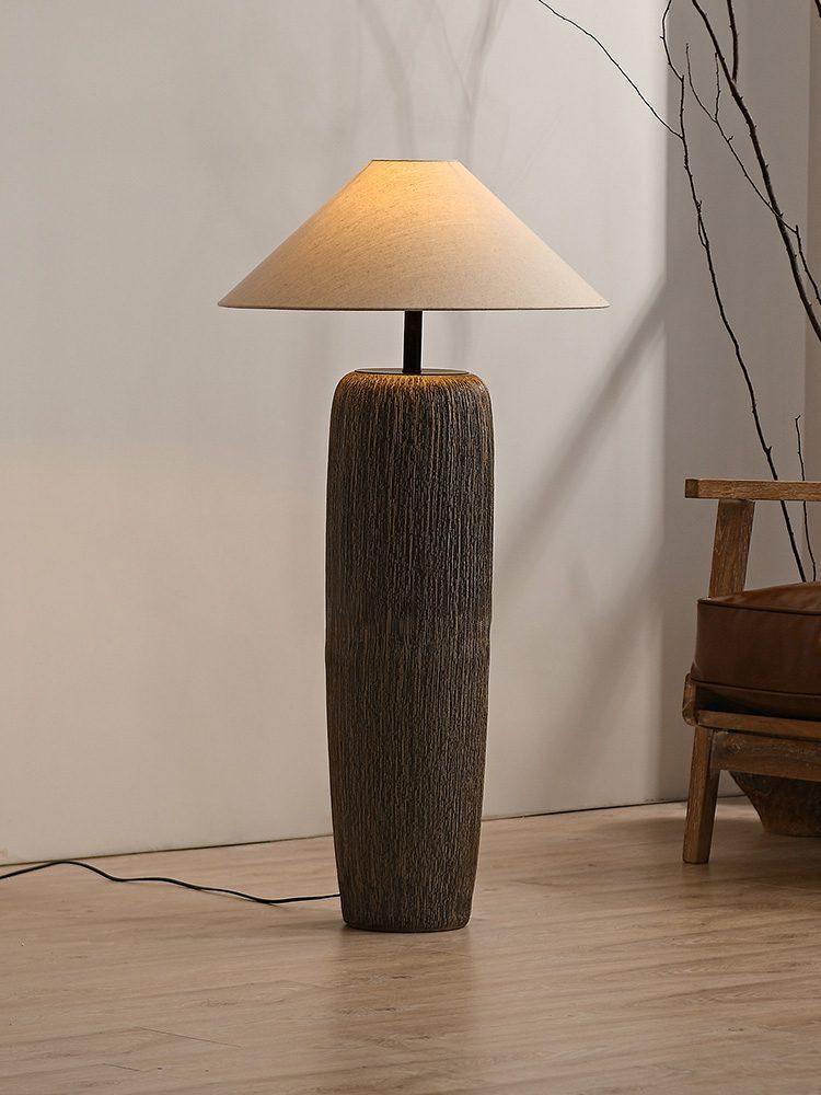 Weathered Wood Grain Floor Lamp